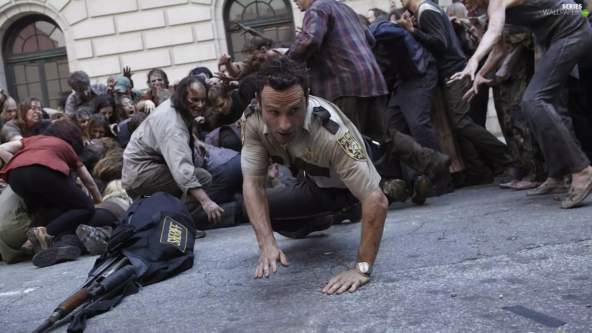 Living Dead, series, Andrew Lincoln, Zombie Andrew Lincoln, Rick Grimes, The Walking Dead