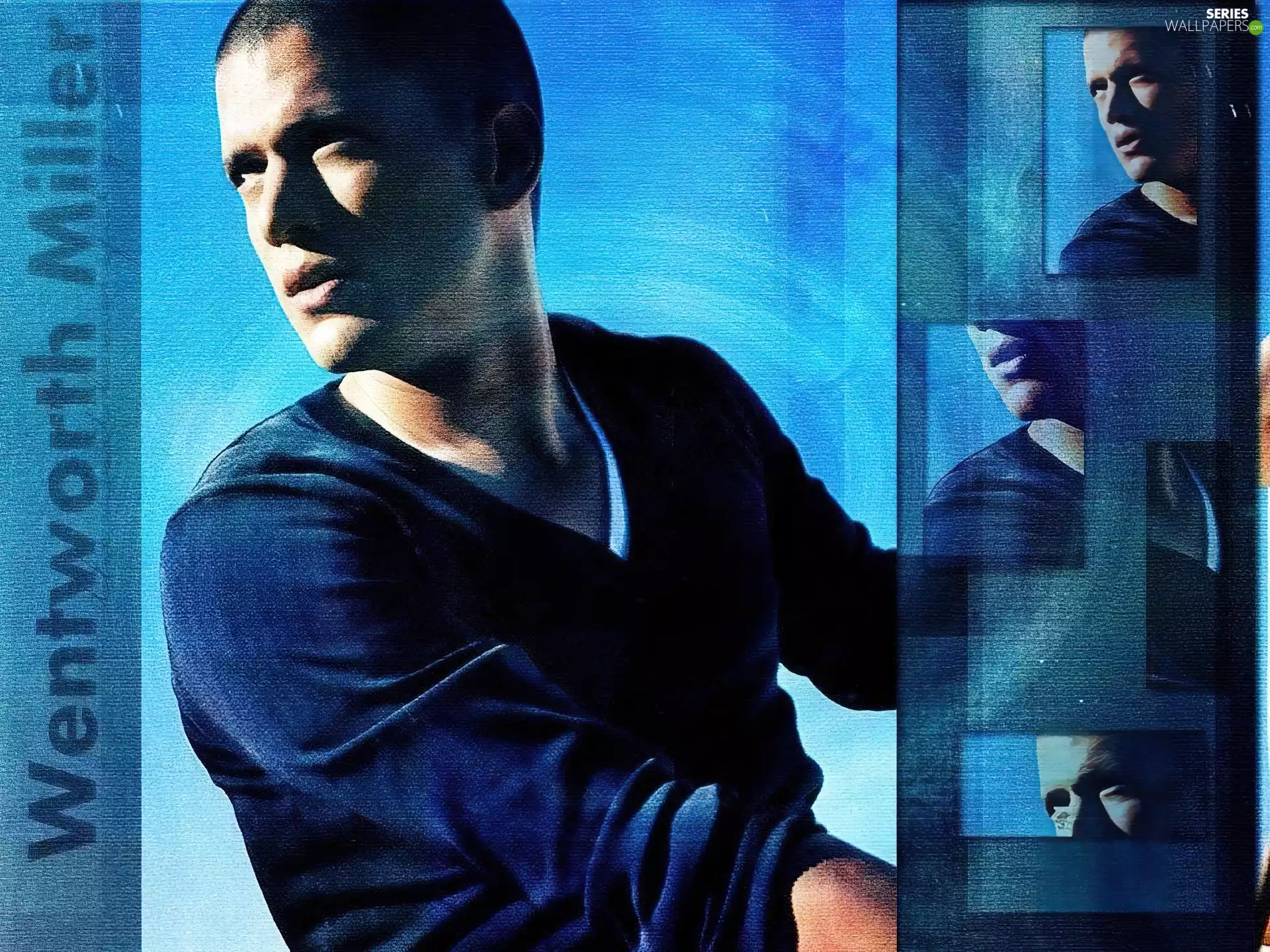 Blue, background, Prison Break, Wentworth Miller, Prison Break