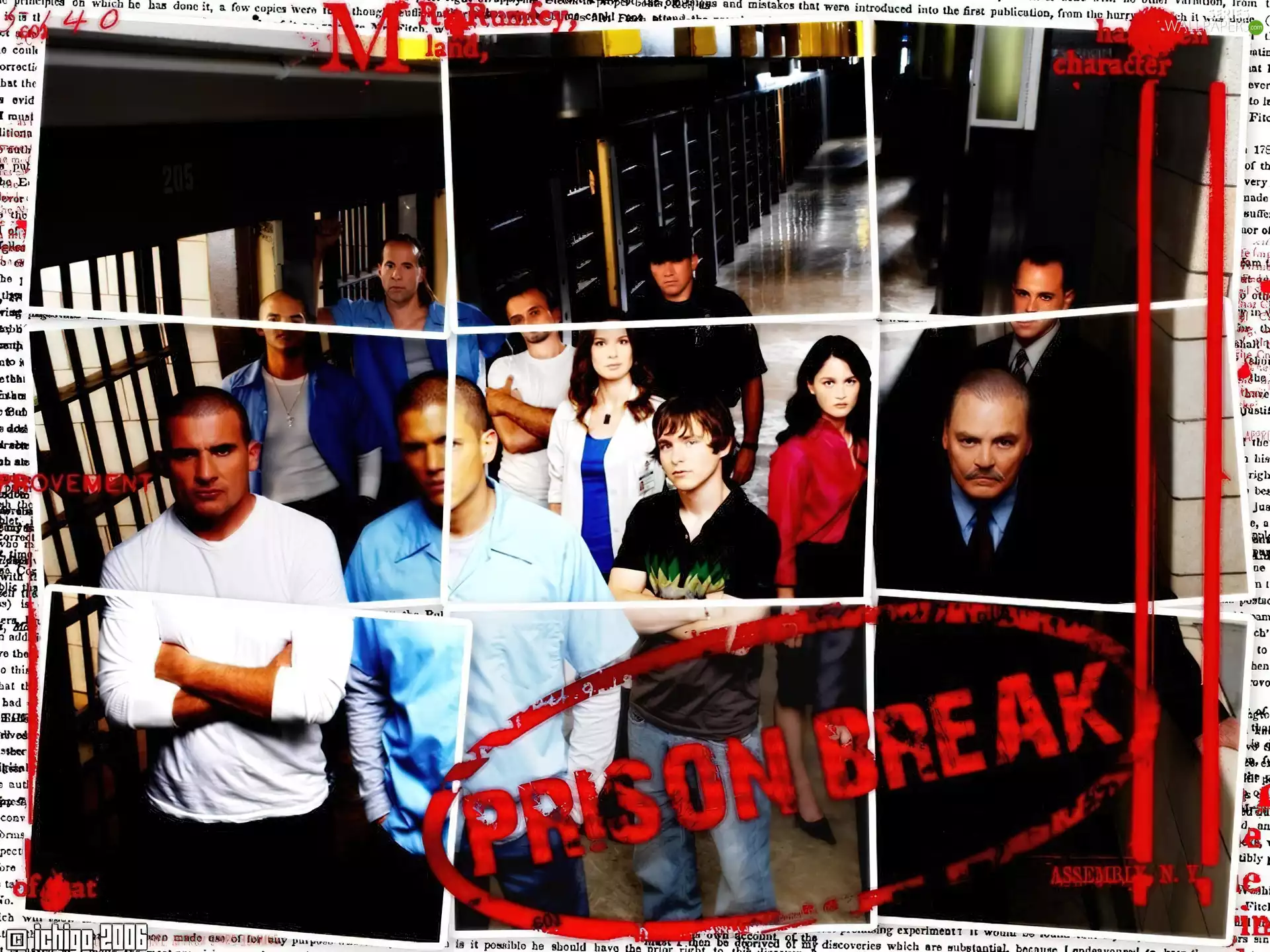 Characters, prison, Prison Break, puzzle, Prison Break