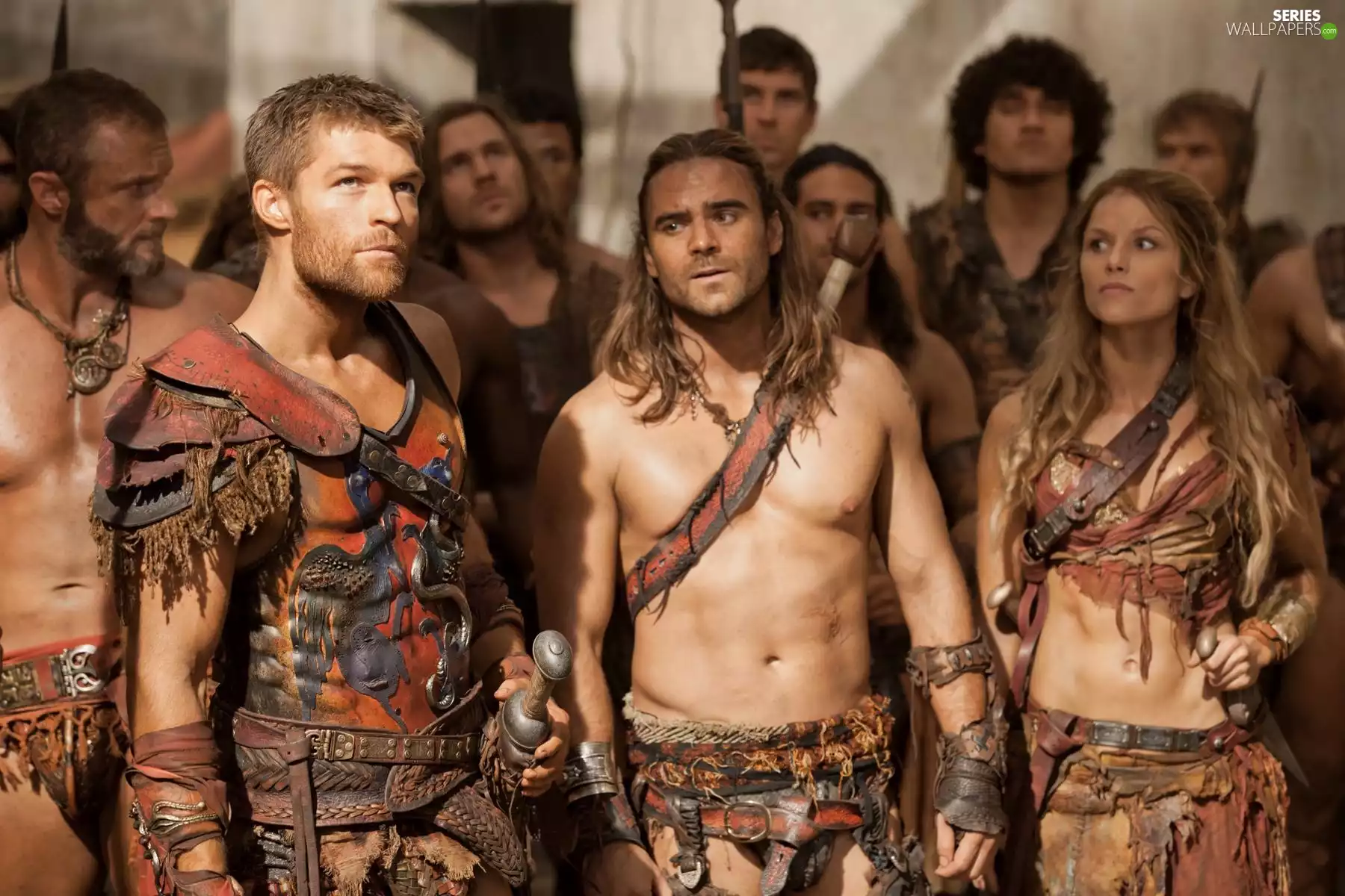 Liam McIntyre, Dustin Clare, Spartacus, gladiators, series