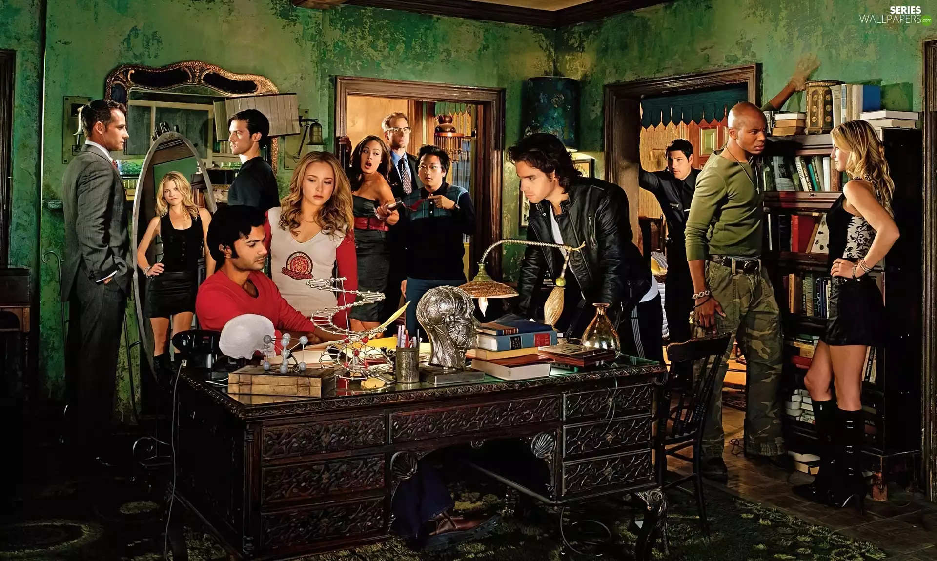 Room, desk, Heroes, Heroes, Actors