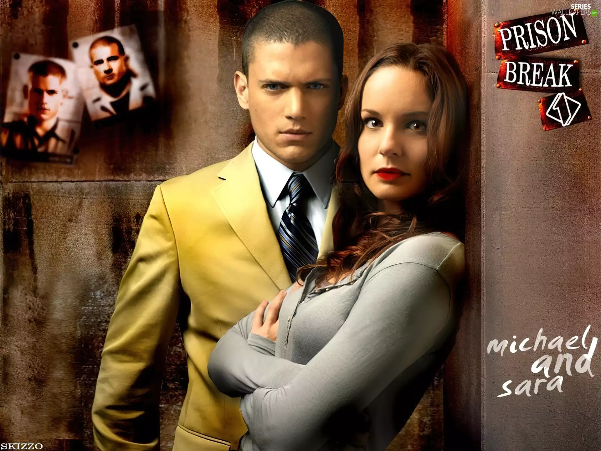 Wentworth Miller, Prison Break, Coat, Sarah Wayne Callies, Yellow Honda, Prison Break