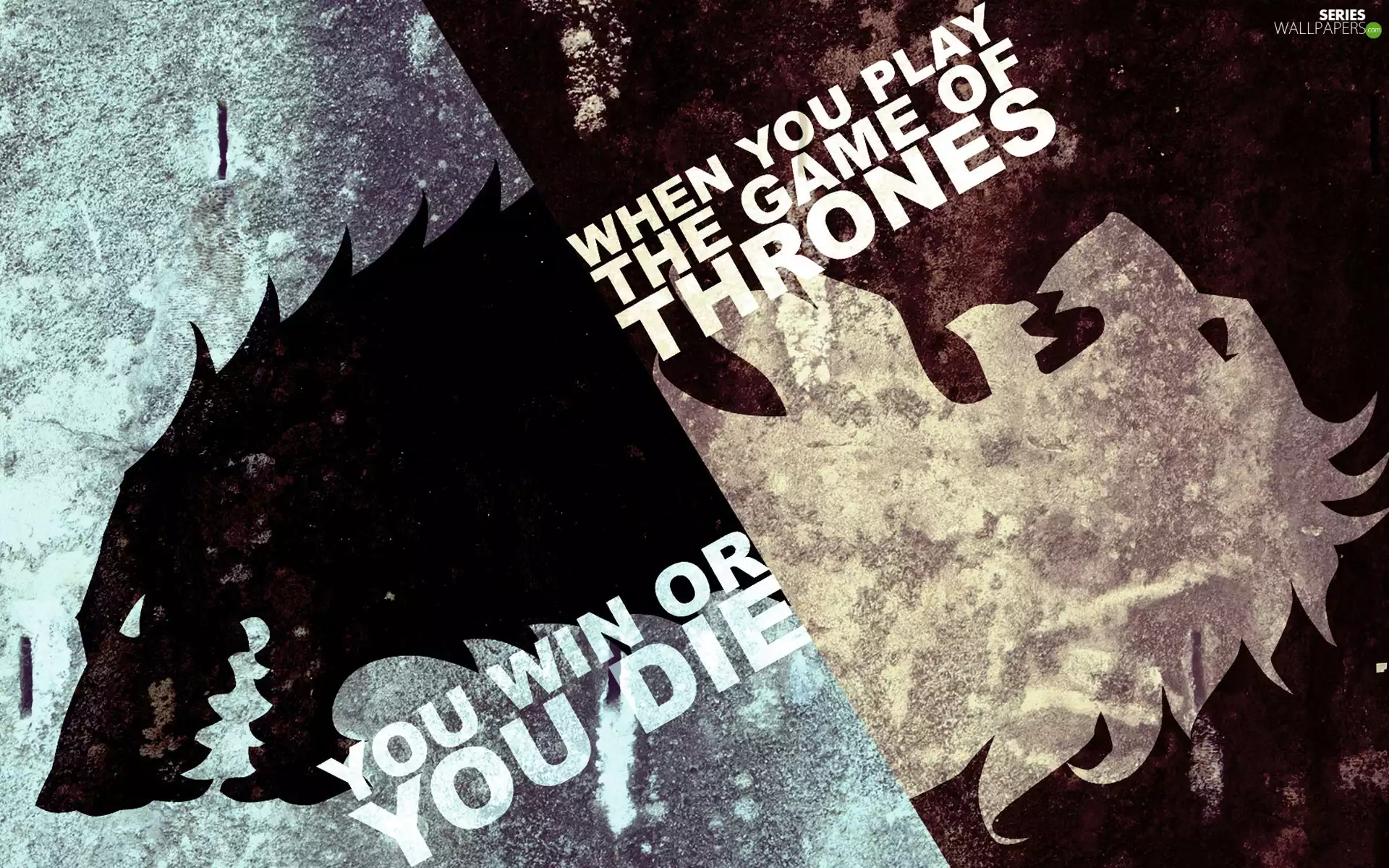 Lion, Wolf, Game Of Thrones, text, Game of Thrones