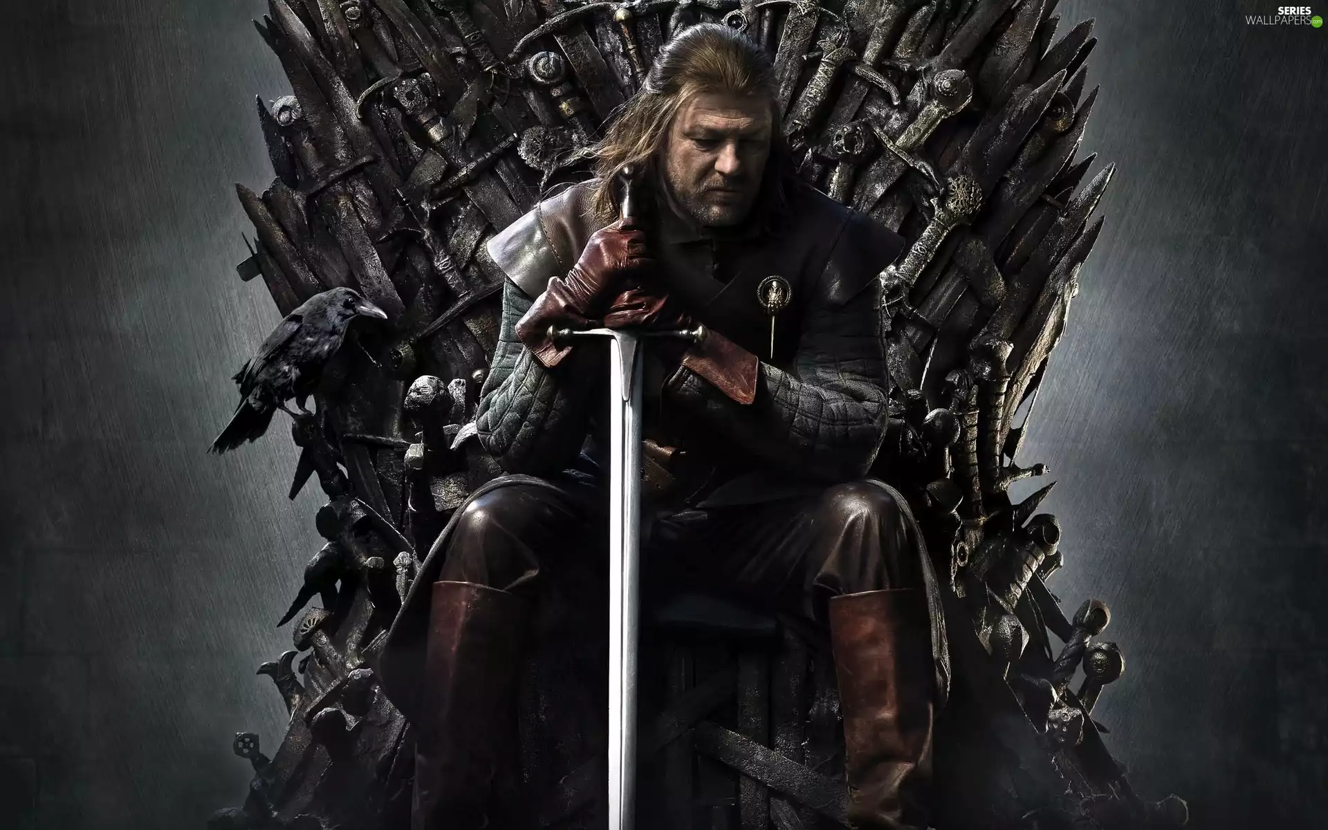 sword, Crow, Game of Thrones, Game Of Thrones, Sean Bean