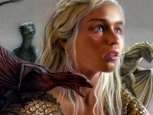 Game of Thrones, Emilia Clarke - Daenerys Targaryen, Dragons, Game Of Thrones